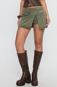 Princess Polly Generous Faux Wrap Denim Skort