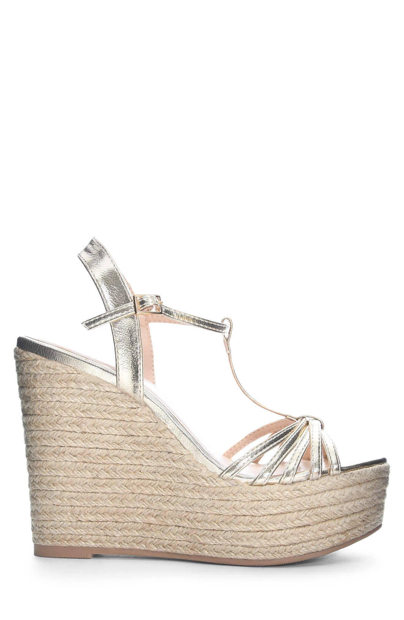 Chinese Laundry Erica Metallic Espadrille Wedge Sandal, Alternate, color, 