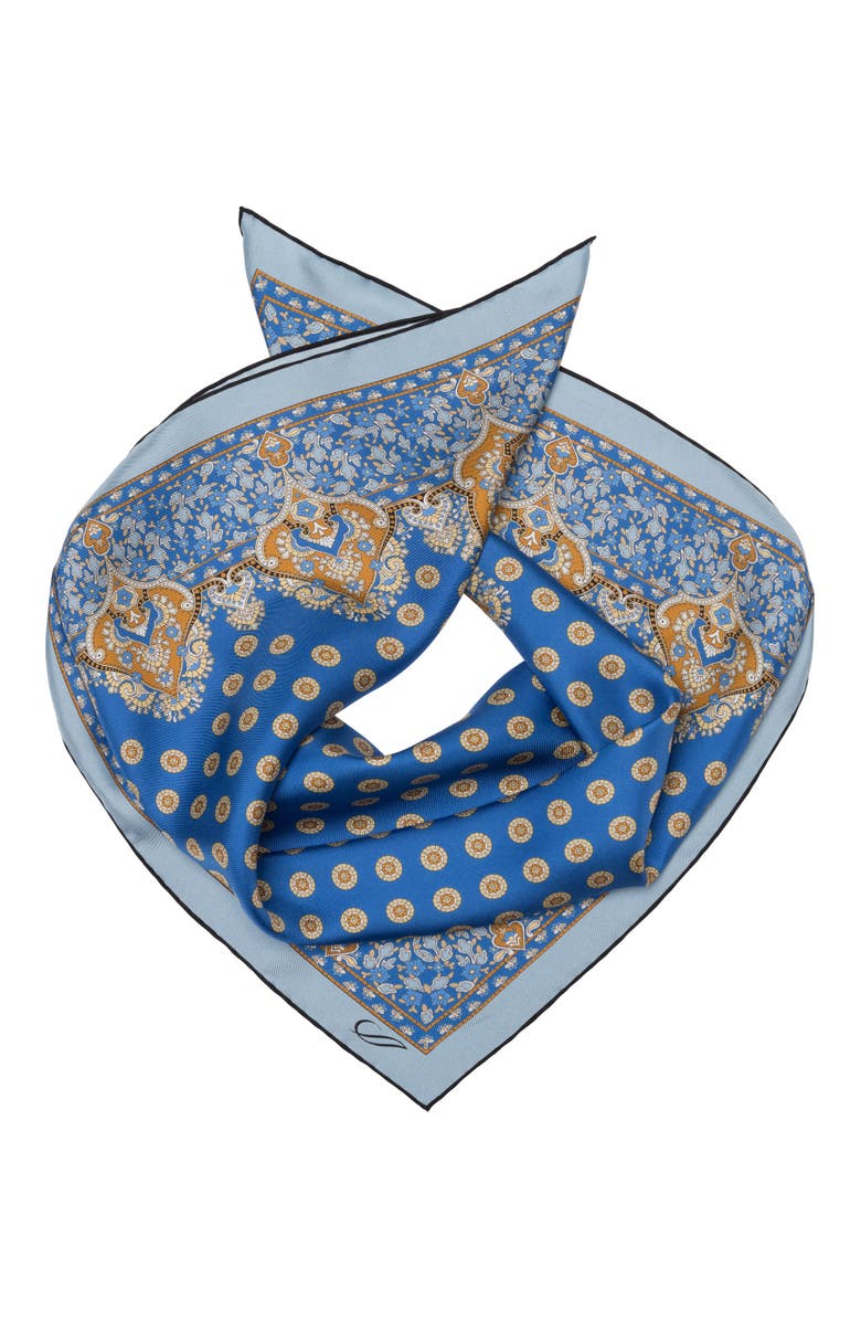 Elizabetta Filippo - Hand Rolled Silk Neckerchief for Men, Alternate, color, Azure