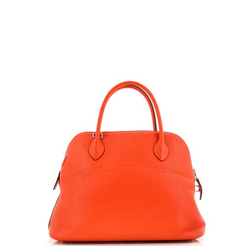 Pre-owned Hermes  Hermes Bolide Bag Clemence 31 In Orange