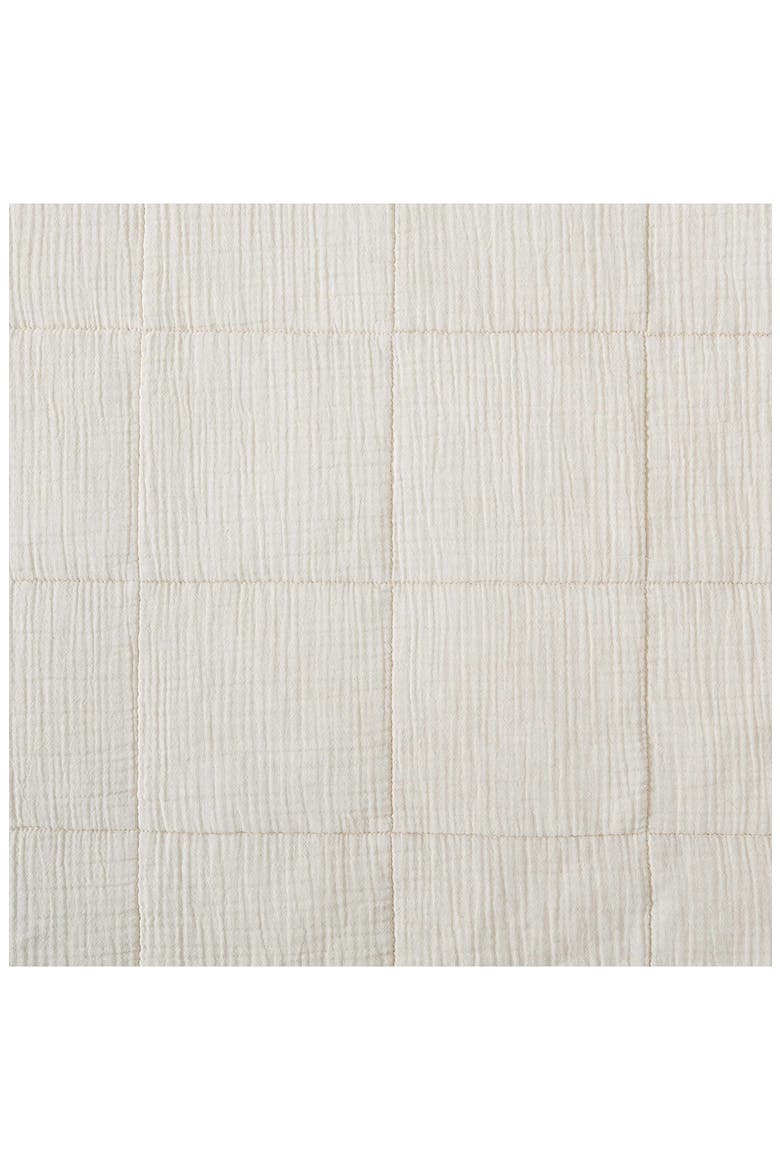 Solid Quilted Cotton Gauze Pillow Sham, Alternate, color, LIGHT BEIGE