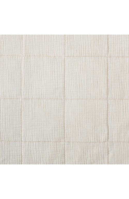 Calvin Klein Solid Quilted Cotton Gauze Pillow Sham In Neutral