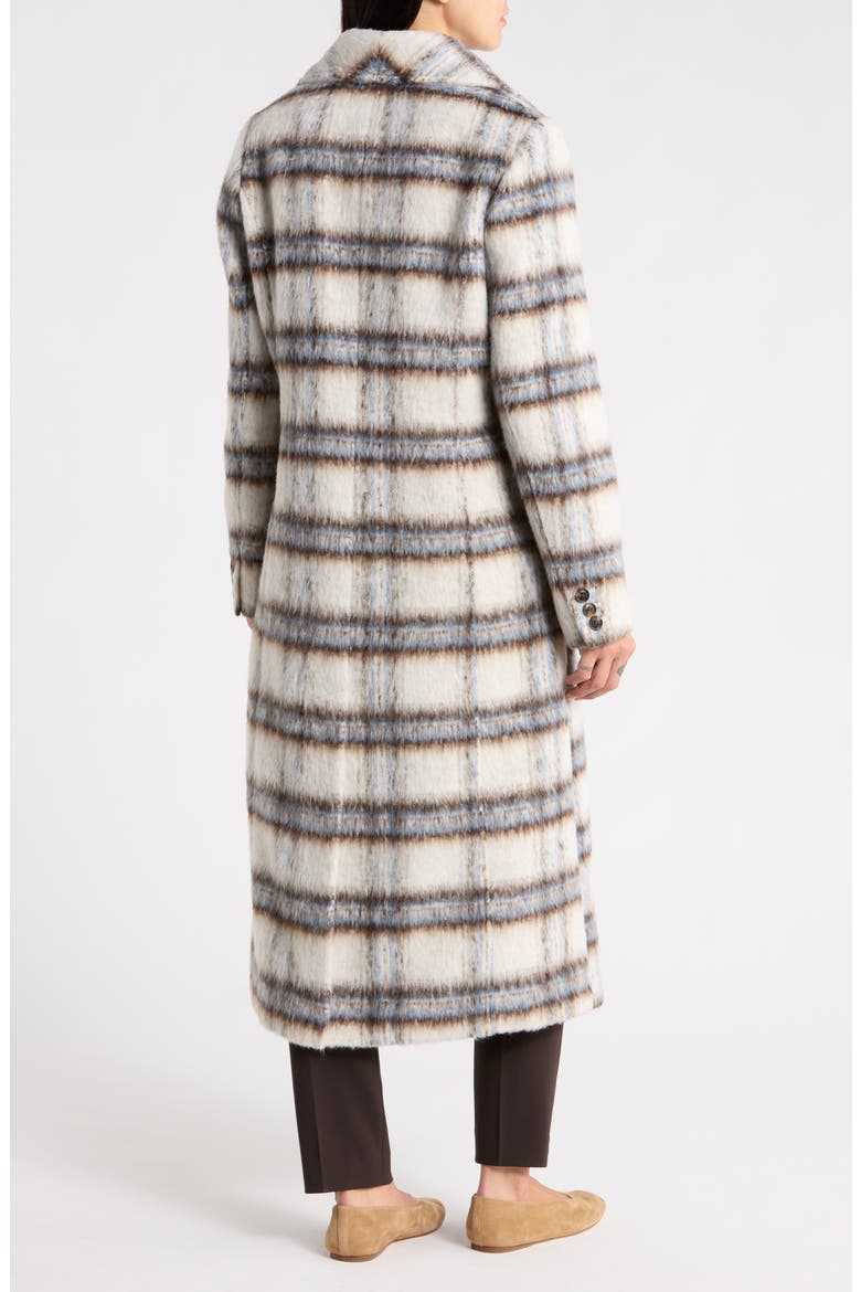 Plaid Wing Collar Coat, Alternate, color, IVORY BLUE PLAID