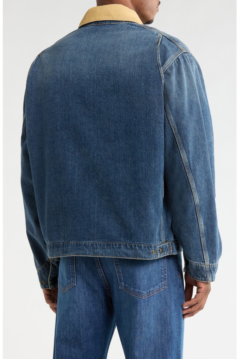 OG Detroit Denim Jacket, Alternate, color, BLUE / DUSTY HEATHER BROWN