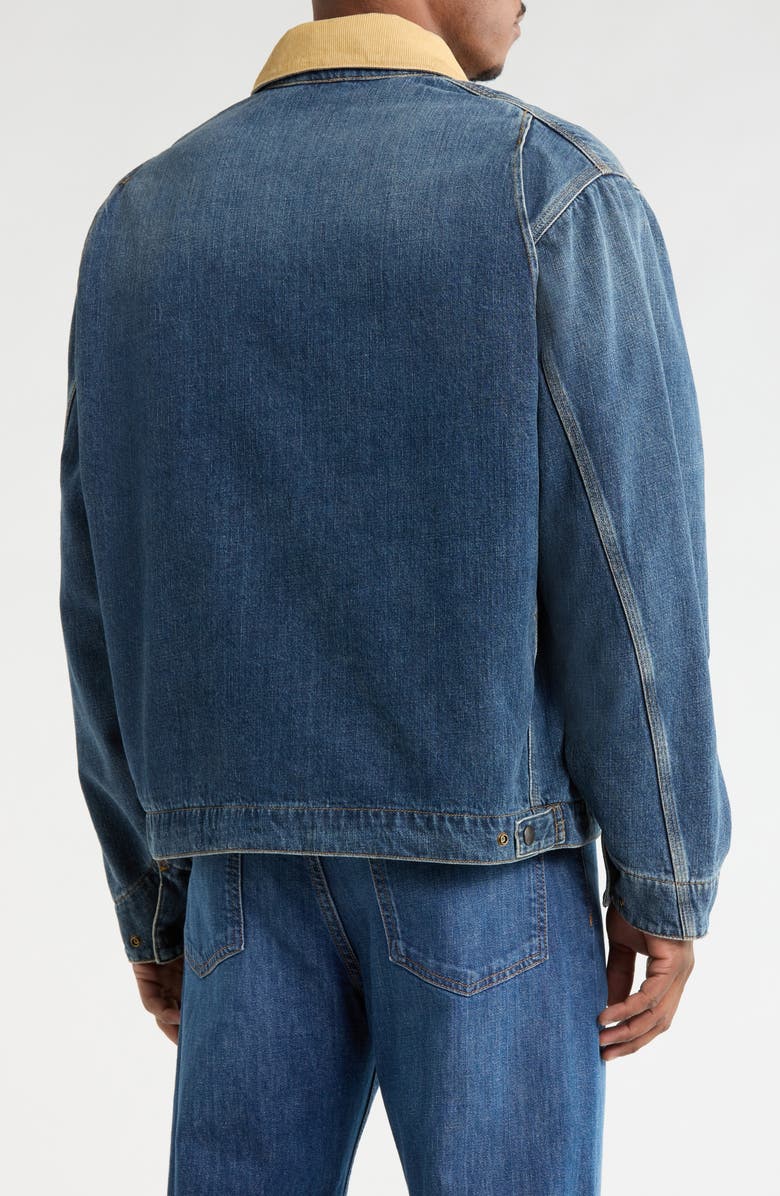 Carhartt Work In Progress OG Detroit Denim Jacket, Alternate, color, Blue / Dusty Heather Brown