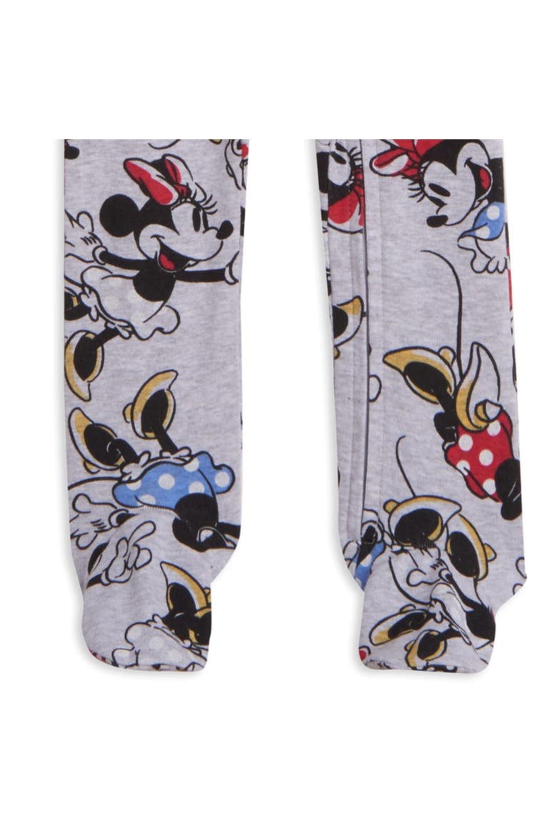 Minnie Mouse Baby Girls' 2-Pack Footed Sleep N' Play Coveralls, Alternate, color, Minnie Grey Red