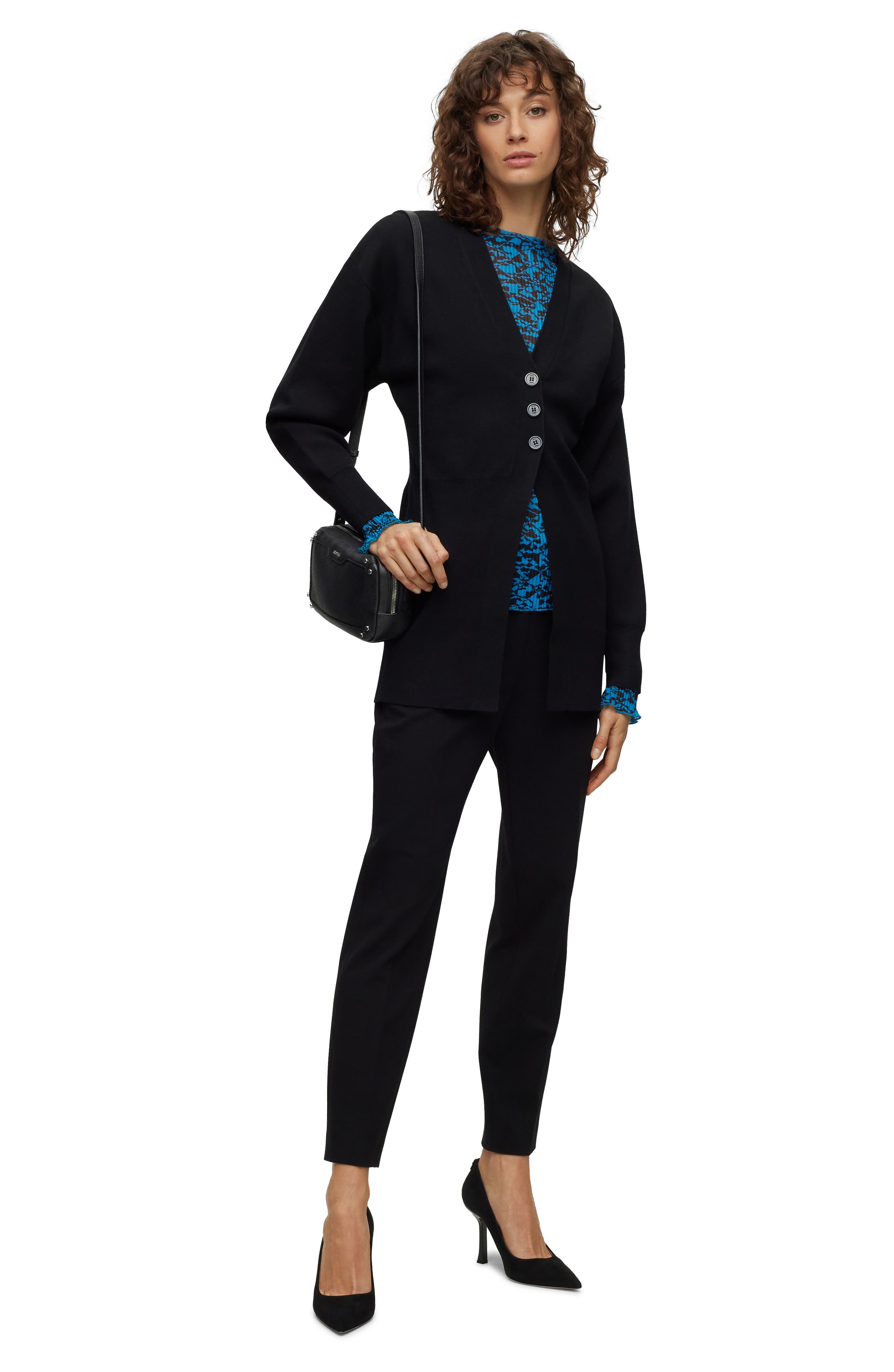 BOSS Ivy Leather Crossbody Bag, Alternate, color, 