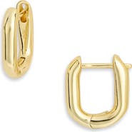 ARGENTO VIVO Small Oval Tube Huggie Hoop Earrings