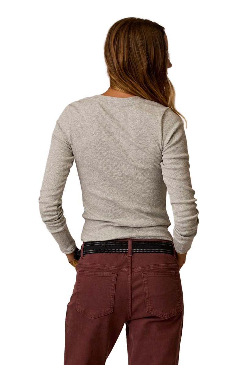 Carve Designs Ever Henley, Alternate, color, Heather Grey