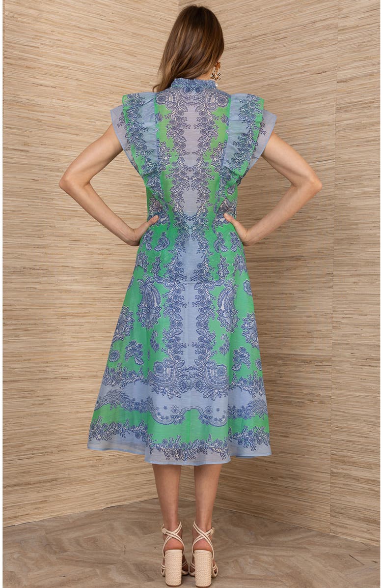 Hale Bob Caitriona Linen Organza Top, Alternate, color, Green