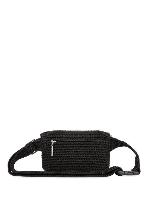 The Sak Caraway Small Belt Bag In Black Crochet