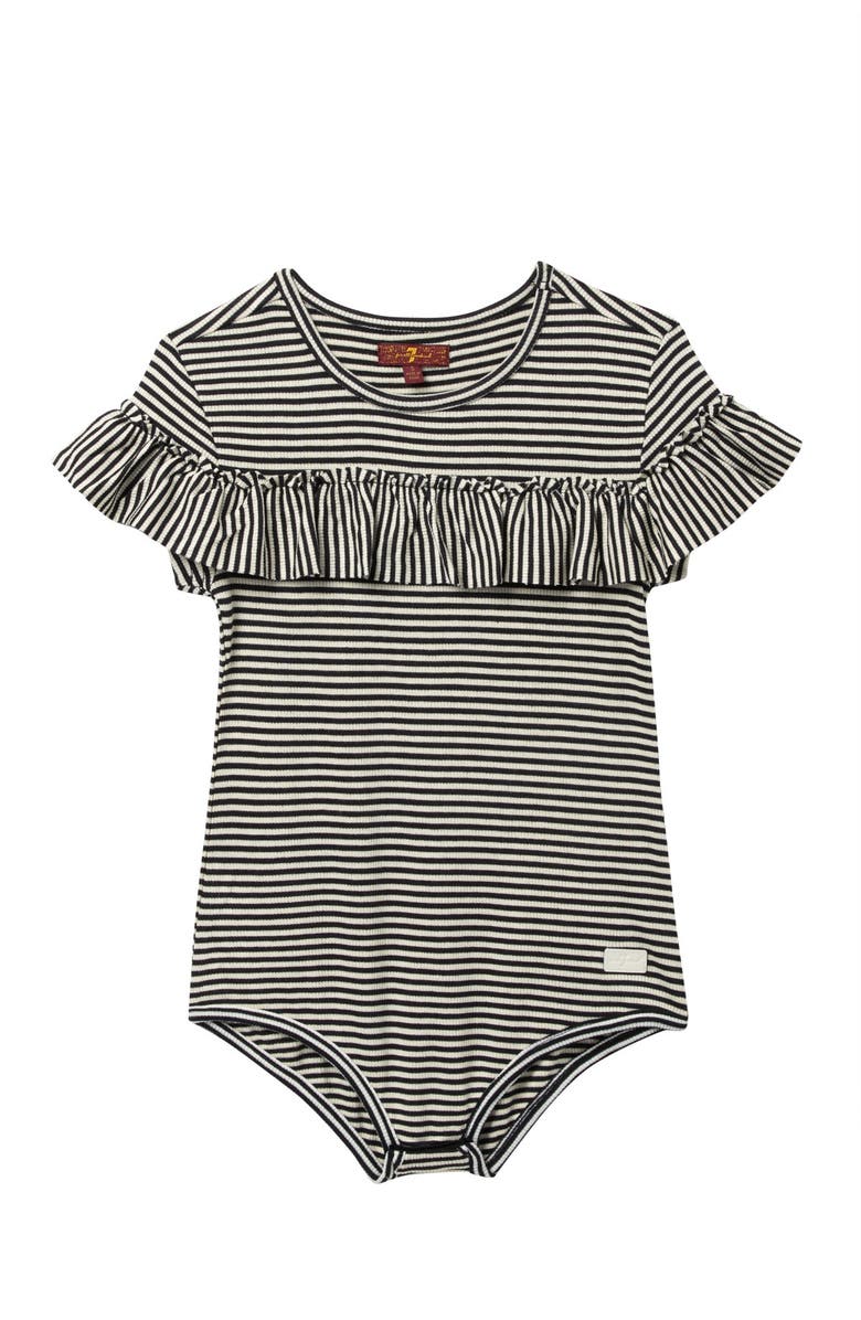 7 For All Mankind Ruffled Sleeve Bodysuit, Main, color,