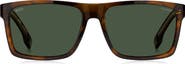 BOSS 59mm Polarized Rectangular Sunglasses