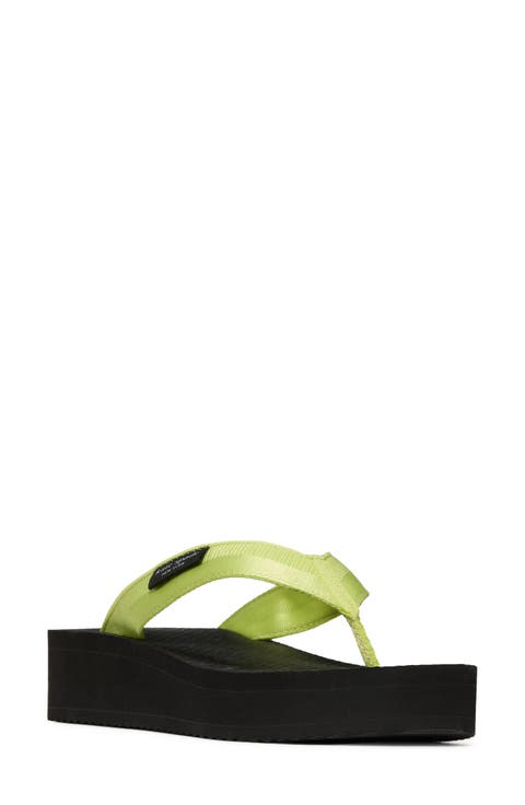 sam icon platform wedge flip flop (Women)