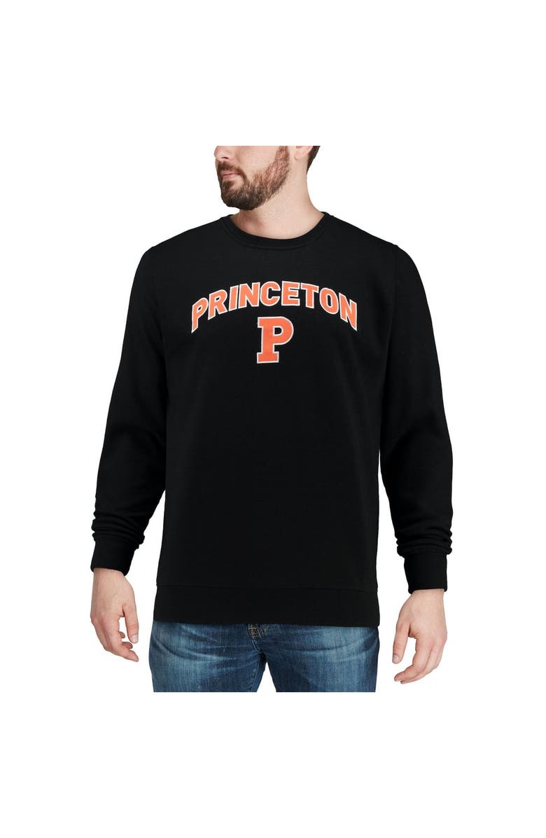 COLOSSEUM Men's Colosseum Black Princeton Tigers Arch & Logo Crew Neck Sweatshirt, Alternate, color, Black