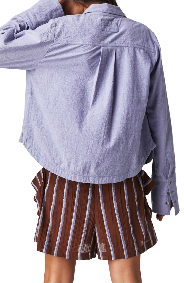 Free People Classic Button-Up Shirt, Alternate, color, 