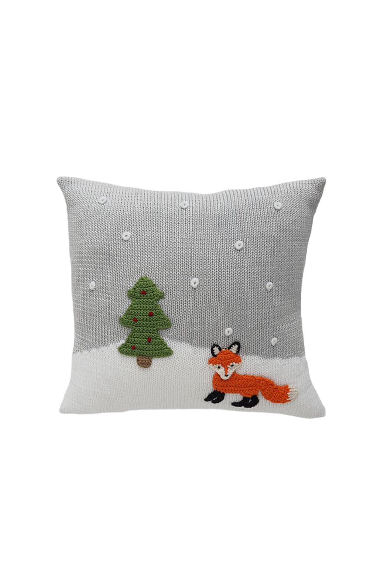 Melange Collection 10" Fox Pillow, Main, color, Grey
