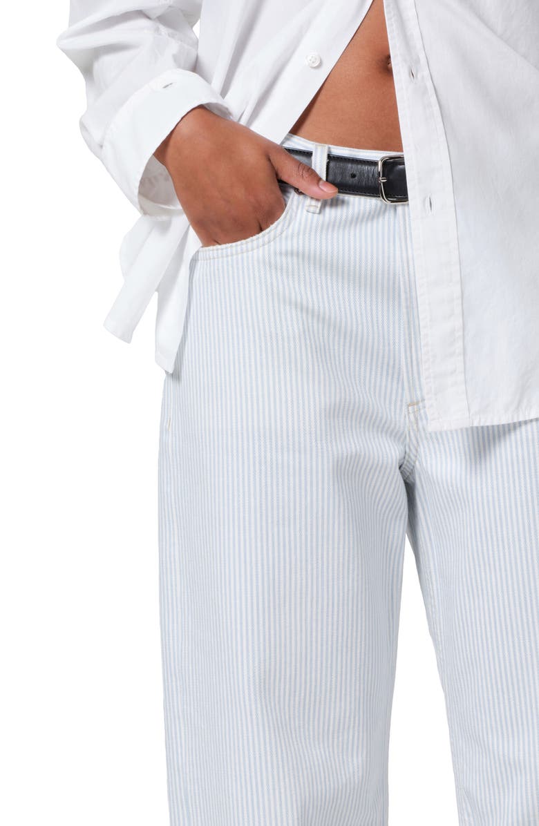 Citizens of Humanity Miro Stripe Barrel Jeans, Alternate, color, Marine Stripe