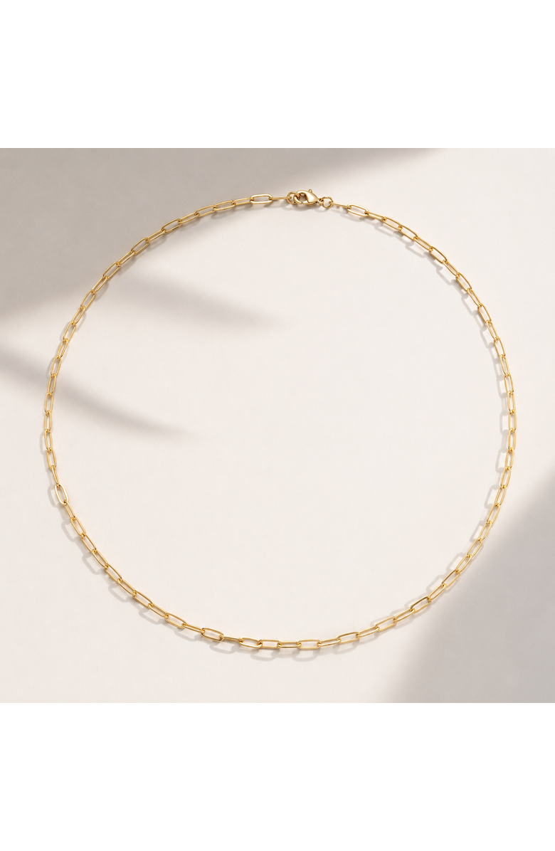 Ivy & Pearl Co. Aureline Paperclip Necklace, Alternate, color, Gold