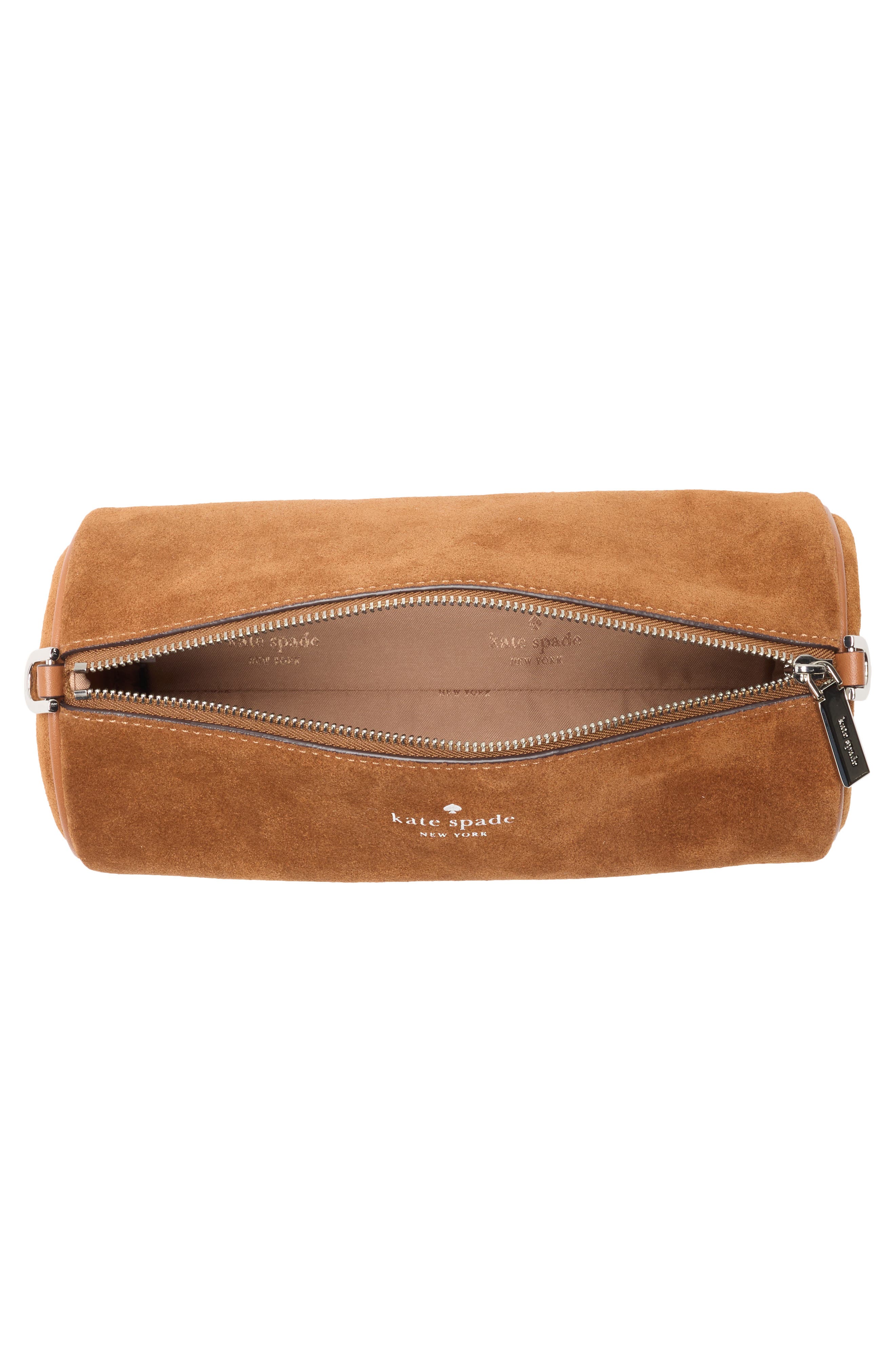 Mini Convertible Suede Crossbody Bag, Alternate, color, WARM GINGERBREAD