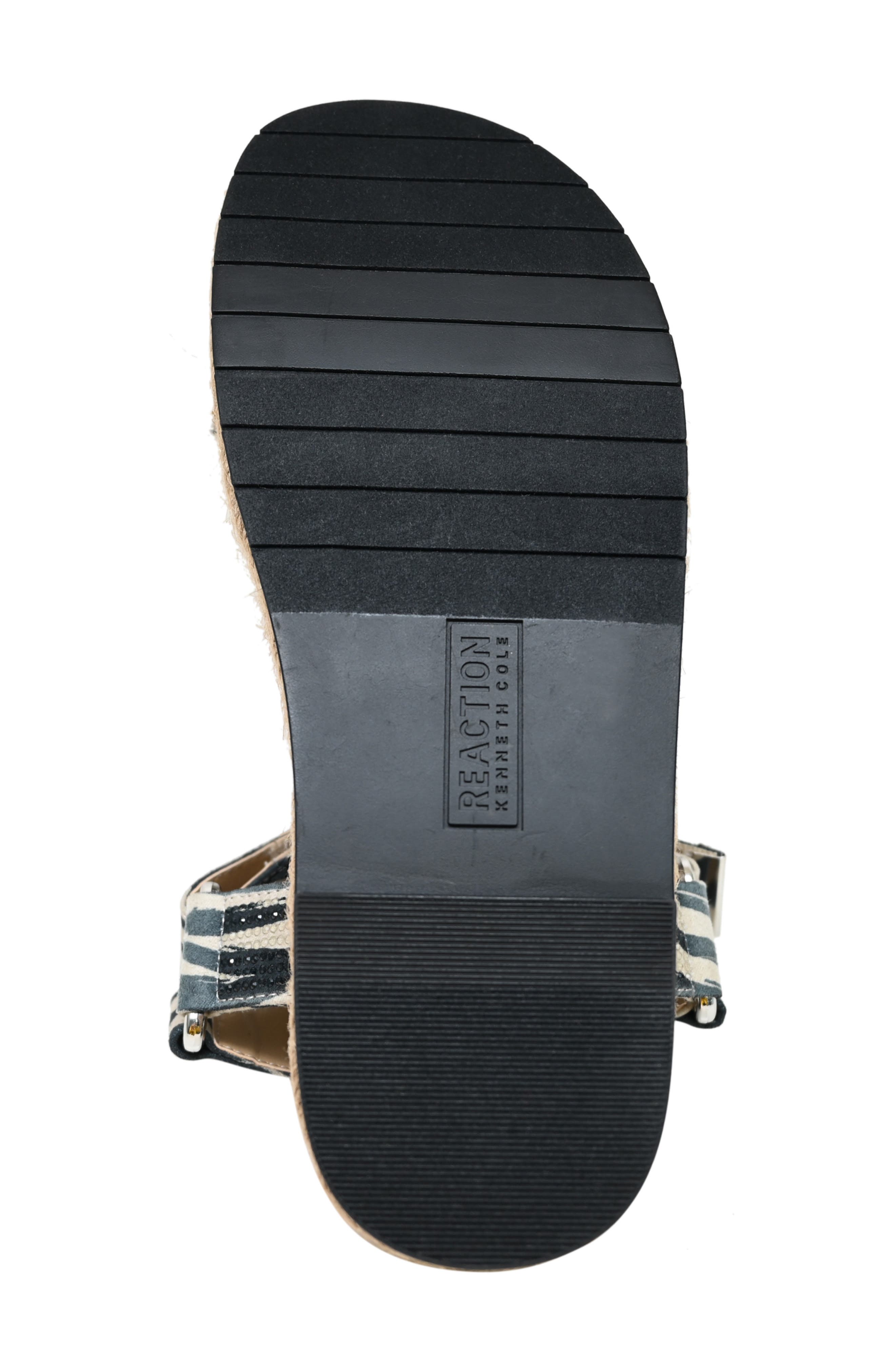 Reaction Kenneth Cole Coast Espadrille Sandal, Alternate, color, Zebra Microsuede