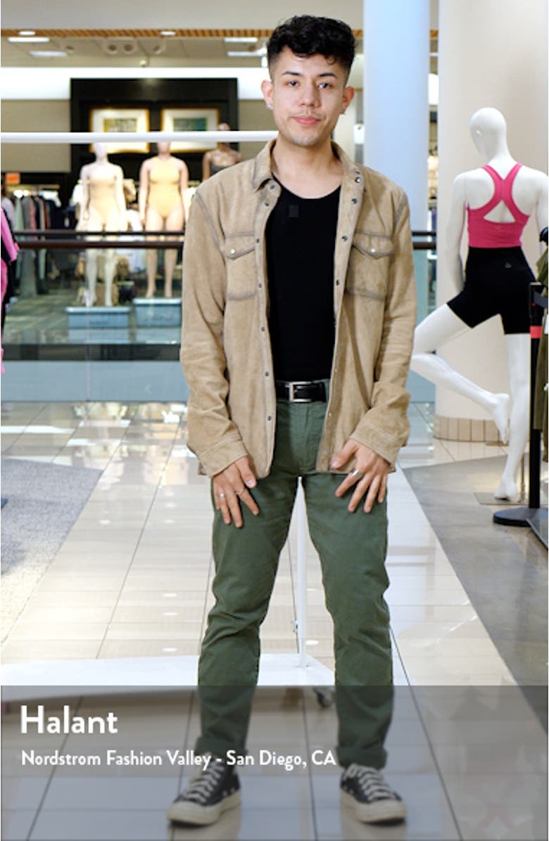 Lionnell Goat Suede Snap-Up Shirt Jacket, sales video thumbnail