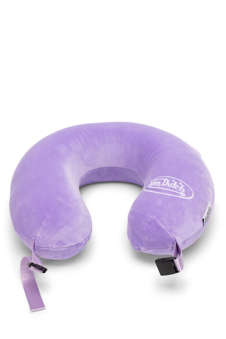 Classic Memory Foam Travel Neck Pillow, Alternate, color, Purple