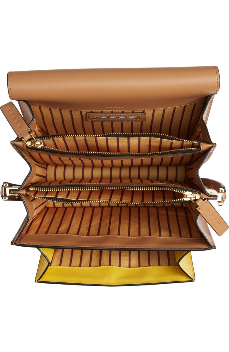 Marni Trunk Colorblock Leather Shoulder Bag, Alternate, color,