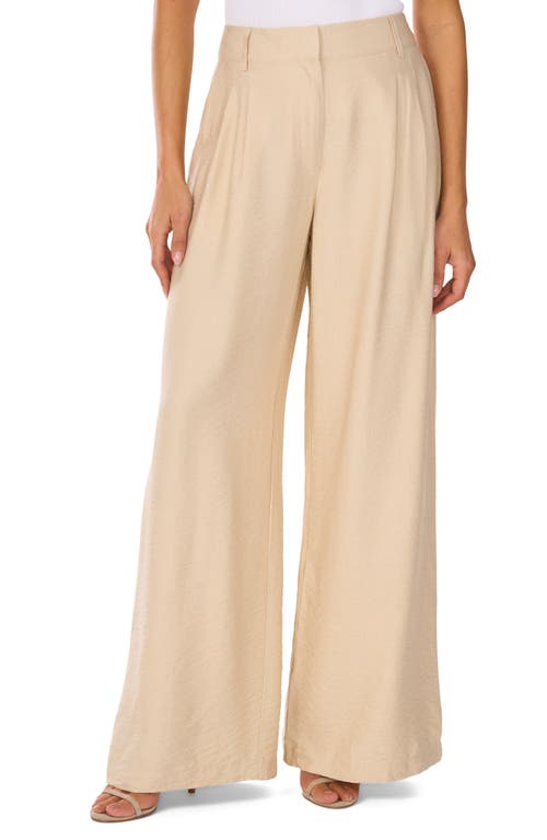 Shop Vince Camuto Wide Leg Pants In Natural Sand