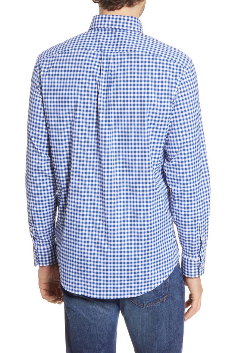 Tucker Evernia Classic Fit Check Button-Down Performance Shirt, Alternate, color, BLUE BAY