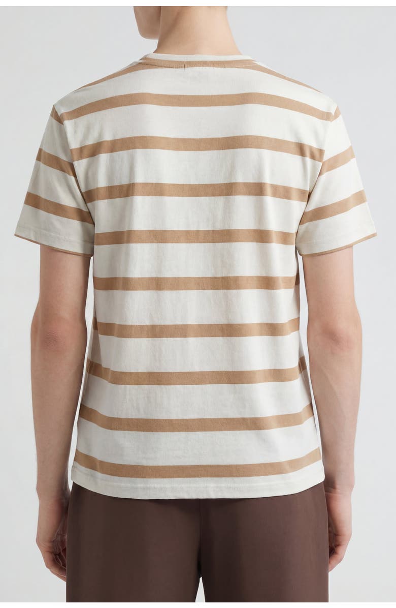 Solomon & Sage Classic Fit Striped Crew Neck T-Shirt, Alternate, color, Natural/Cream
