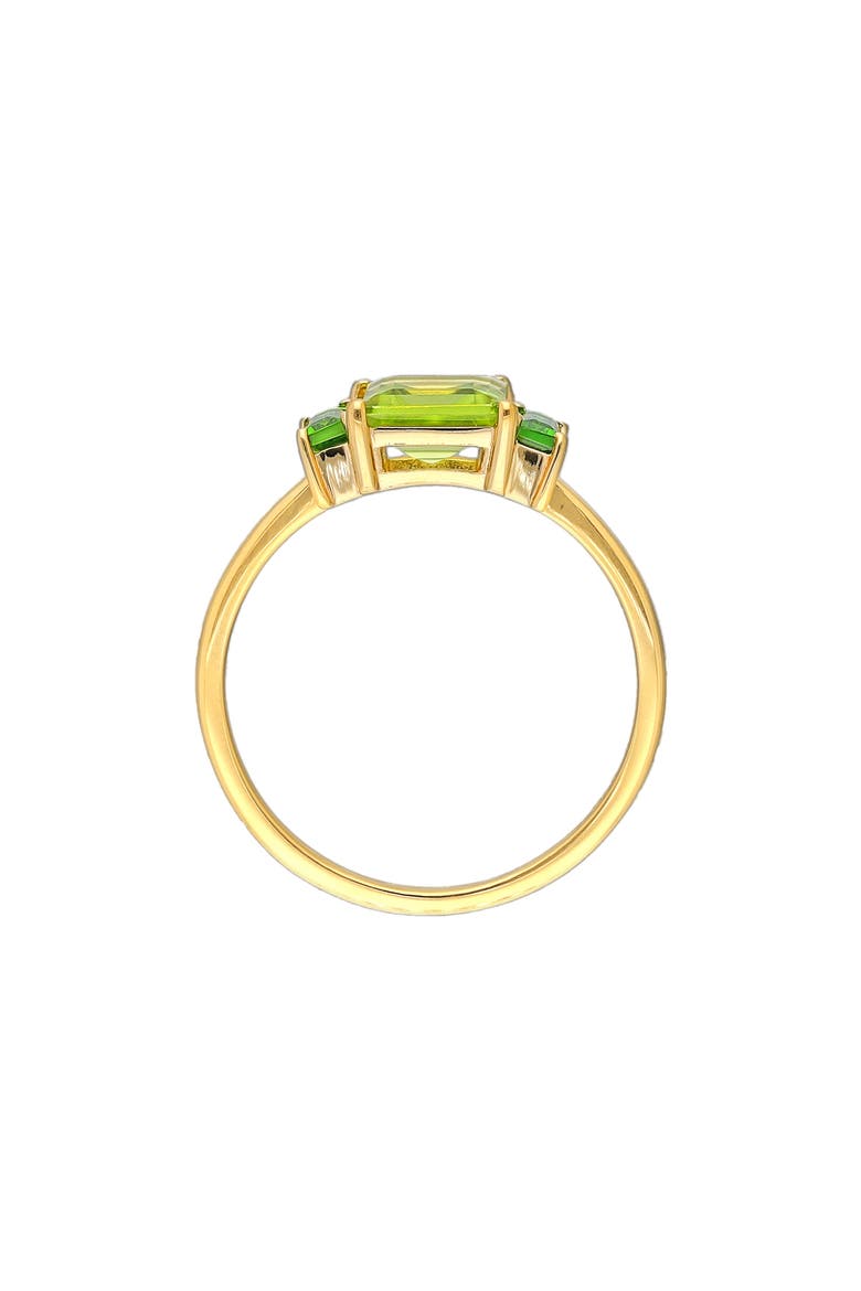 Square & Baguette Peridot Ring, Alternate, color, GREEN