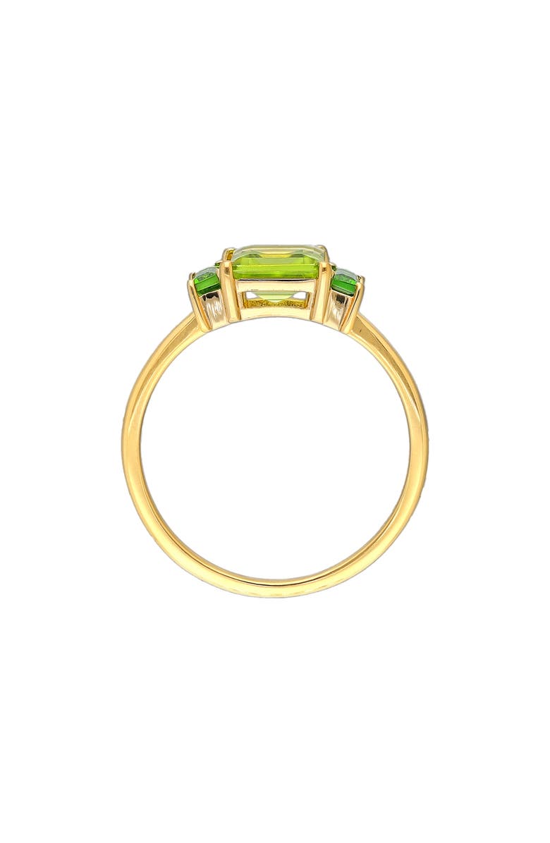 YS GEMS Square & Baguette Peridot Ring, Alternate, color, Green