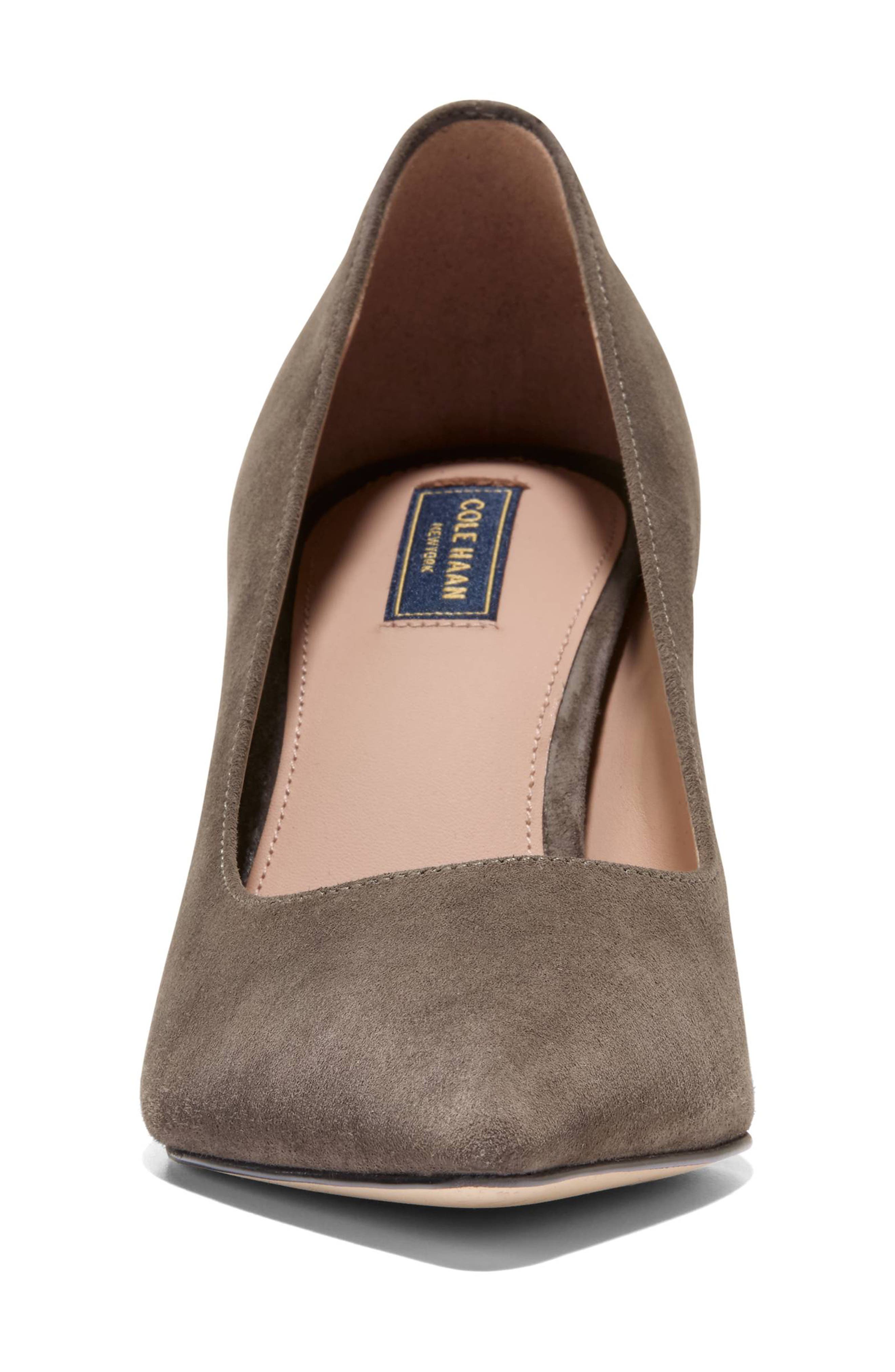 Hansell Pointed Toe Pump, Alternate, color, DEEP OLIVE SUEDE