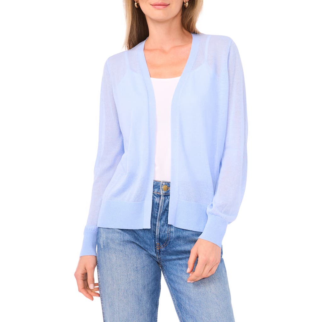 Vince Camuto Tissue Knit Cardigan In Blue