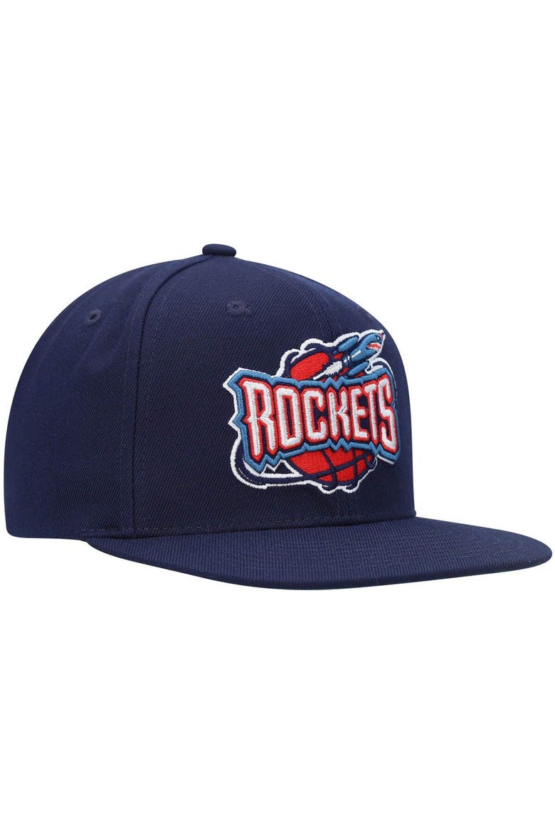 Men's Mitchell & Ness Navy Houston Rockets Hardwood Classics Team Ground 2.0 Snapback Hat, Alternate, color, Navy