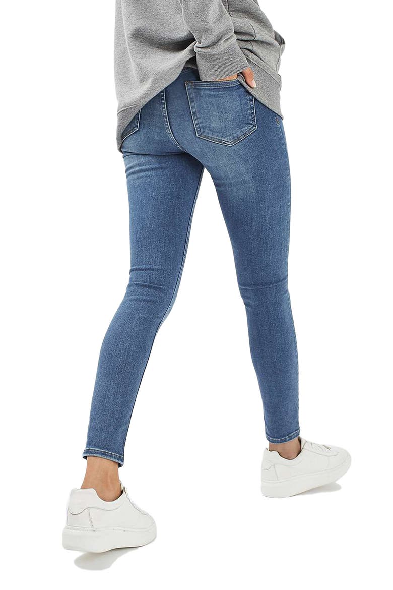 Jamie High Waist Crop Skinny Jeans, Alternate, color, BLUE GREEN
