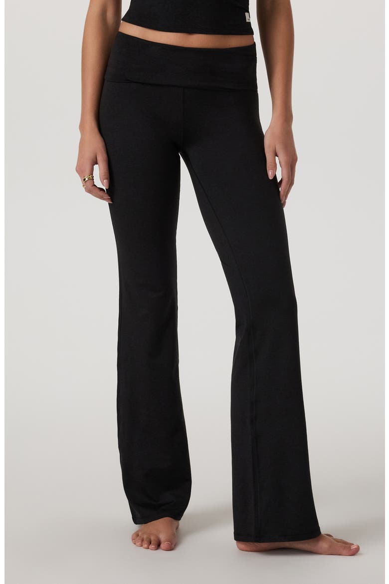 Halo Foldover Pants, Alternate, color, BLACK HEATHER