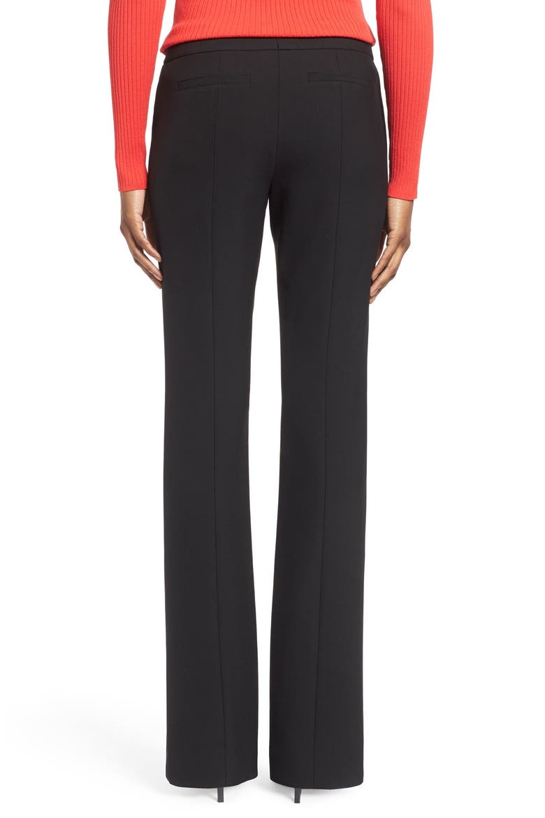 Double Cloth Flare Leg Pants, Alternate, color, BLACK