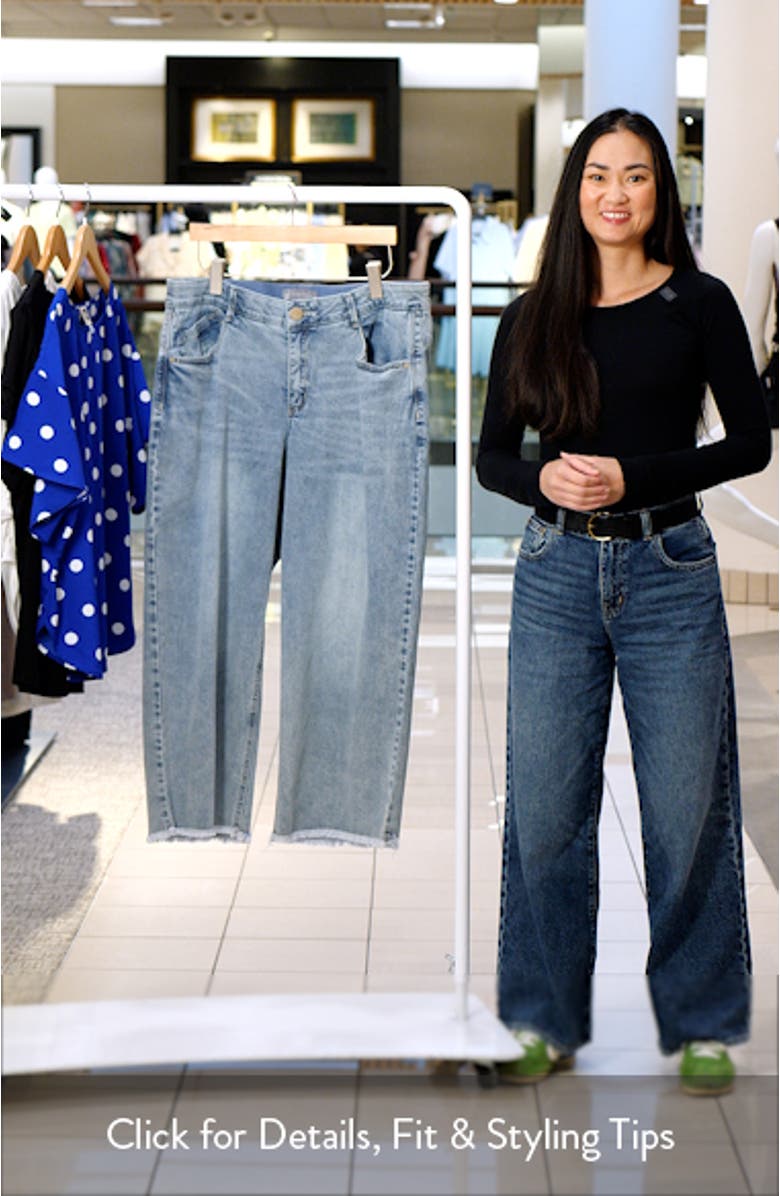 Wyatt Skyrise Frayed High Waist Ankle Wide Leg Jeans, sales video thumbnail