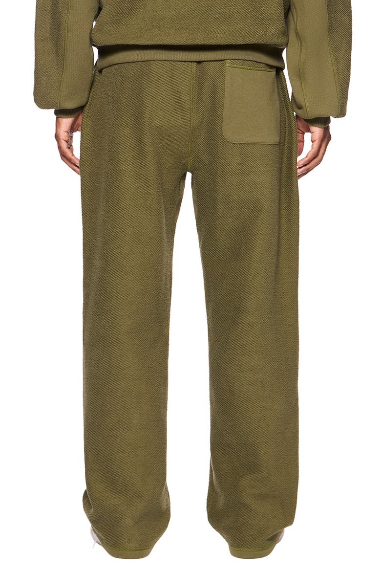 Reverse Knit Wide Leg Sweatpants, Alternate, color, WINTER MOSS