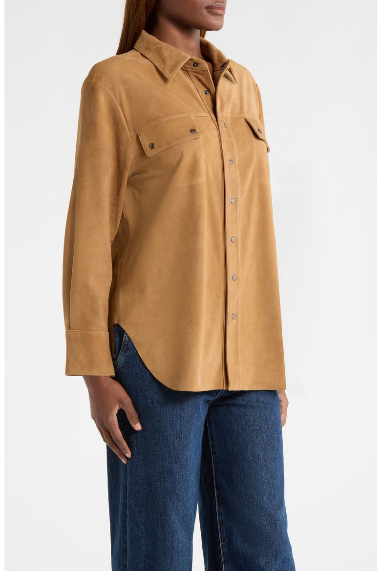 The Traveler Suede Jacket, Alternate, color, GOLDEN BROWN
