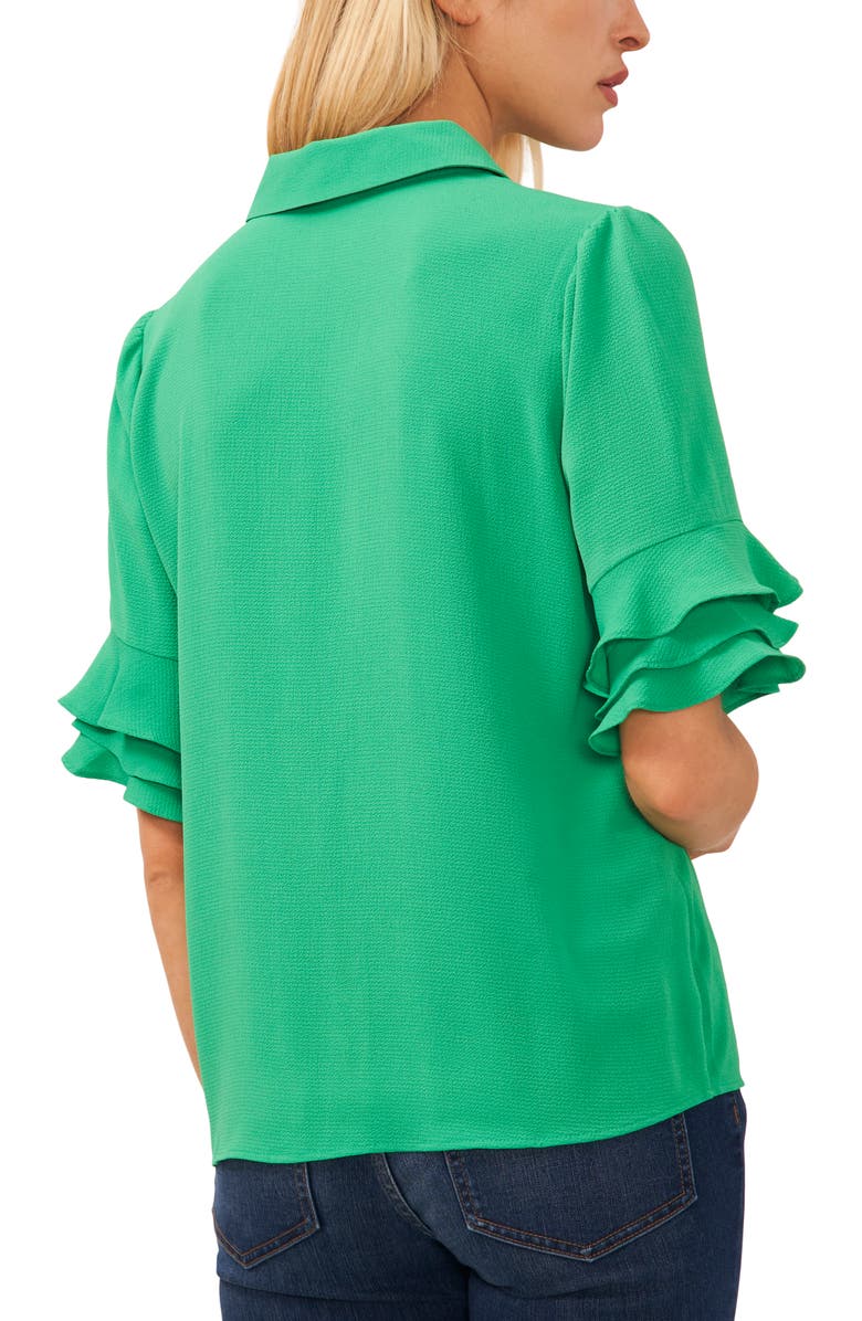 CeCe Ruffle Sleeve Collar Blouse, Alternate, color, 
