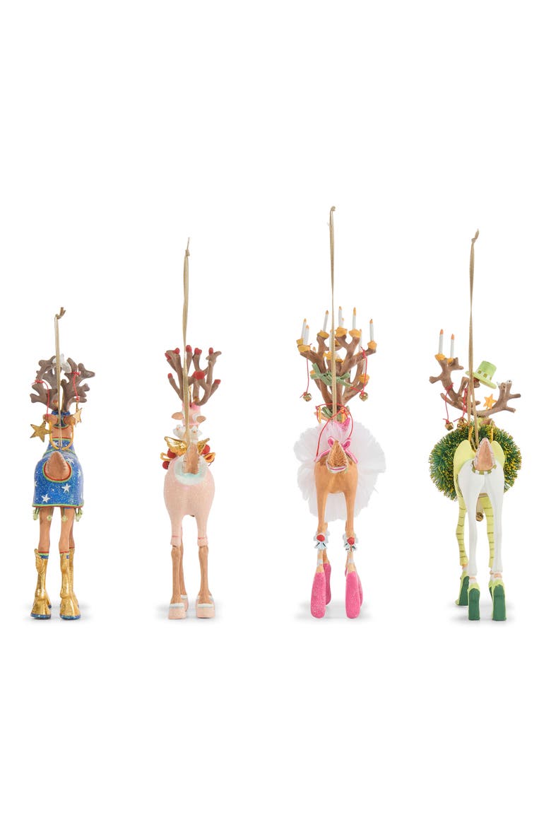 Patience Brewster Dash Away Set of 4 Ornaments, Alternate, color, MULTI
