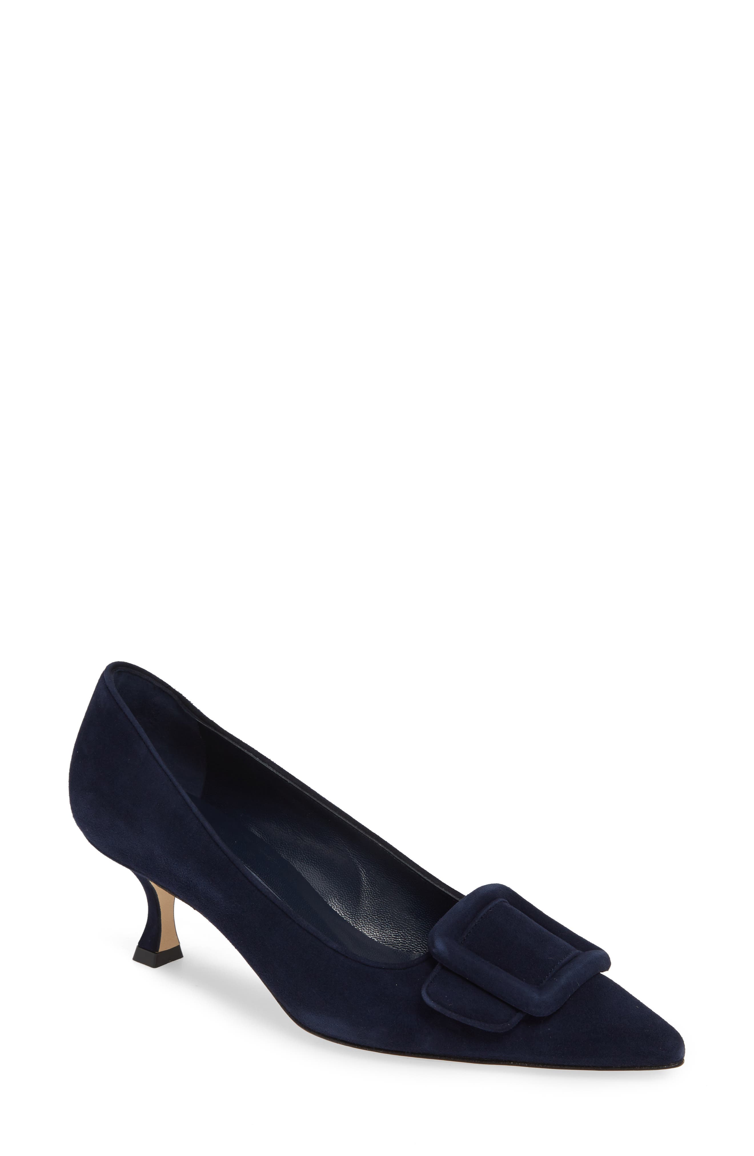 Manolo Blahnik Maysale Buckle Pointed Toe Pump, Main, color, 
