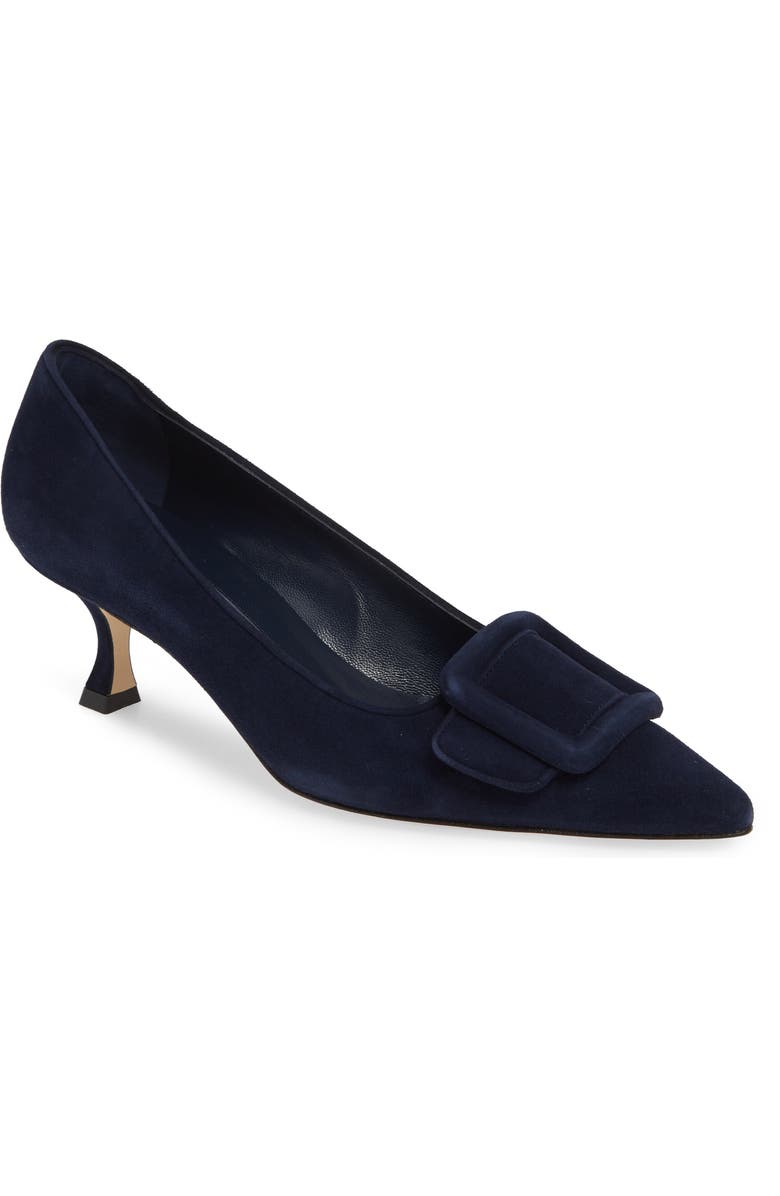 Manolo Blahnik Maysale Buckle Pointed Toe Pump, Main, color,