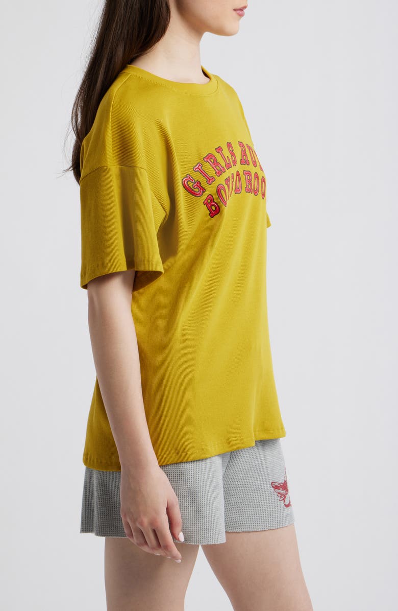 BOYS LIE Girls Rule Boys Drool Graphic T-Shirt, Alternate, color, Yellow