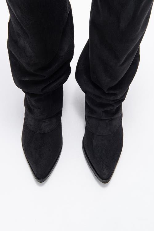 Prologue Shoes Elaris Block Heel Knee High Boot In Black