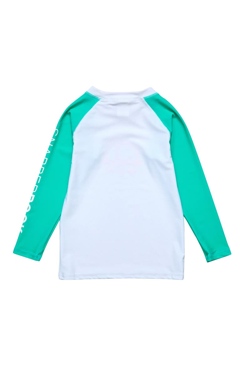 Kids' Geo Surf Graphic Rashguard, Alternate, color, WHITE