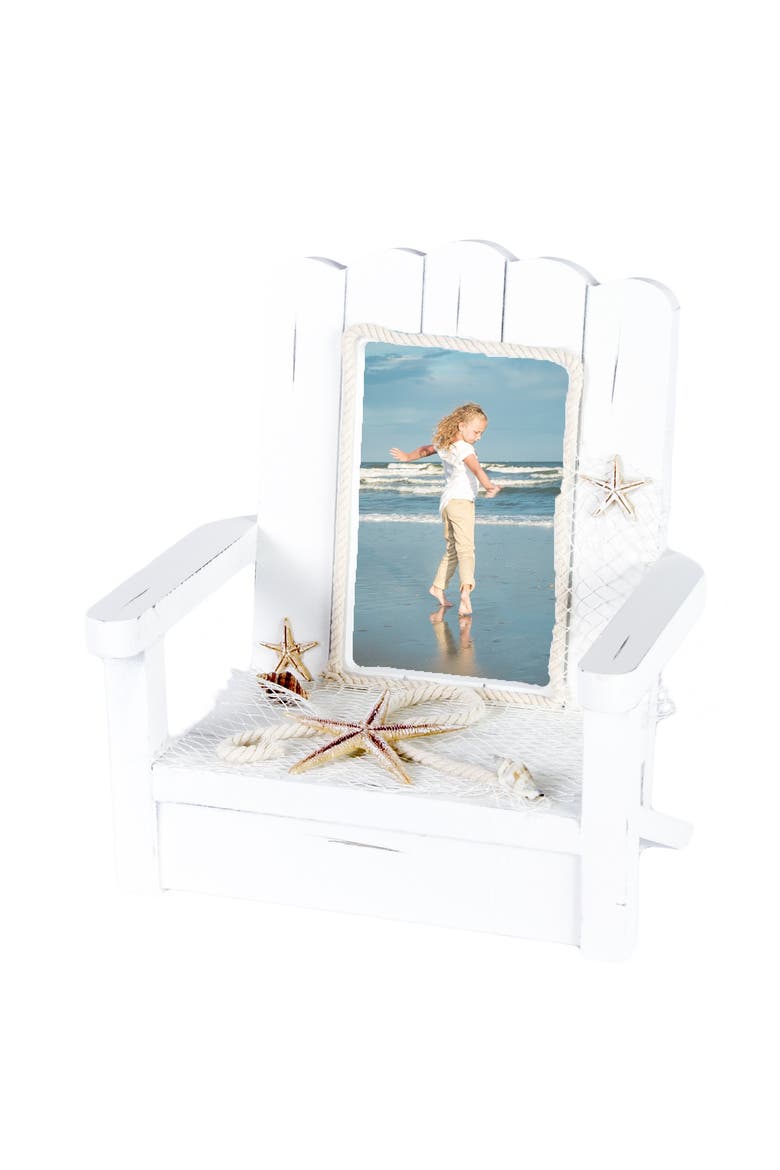 4x6 Beach Chair Photo Picture Frame, Main, color, White